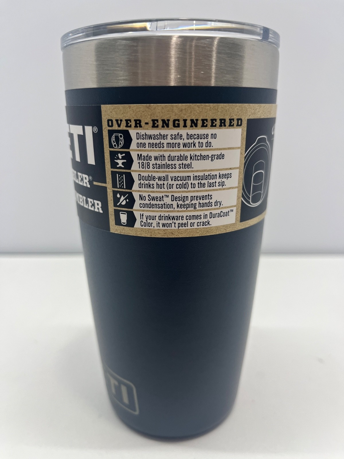NEW – Yeti Rambler 10oz Stainless Tumbler, Retired Color: Navy, Magslider Lid