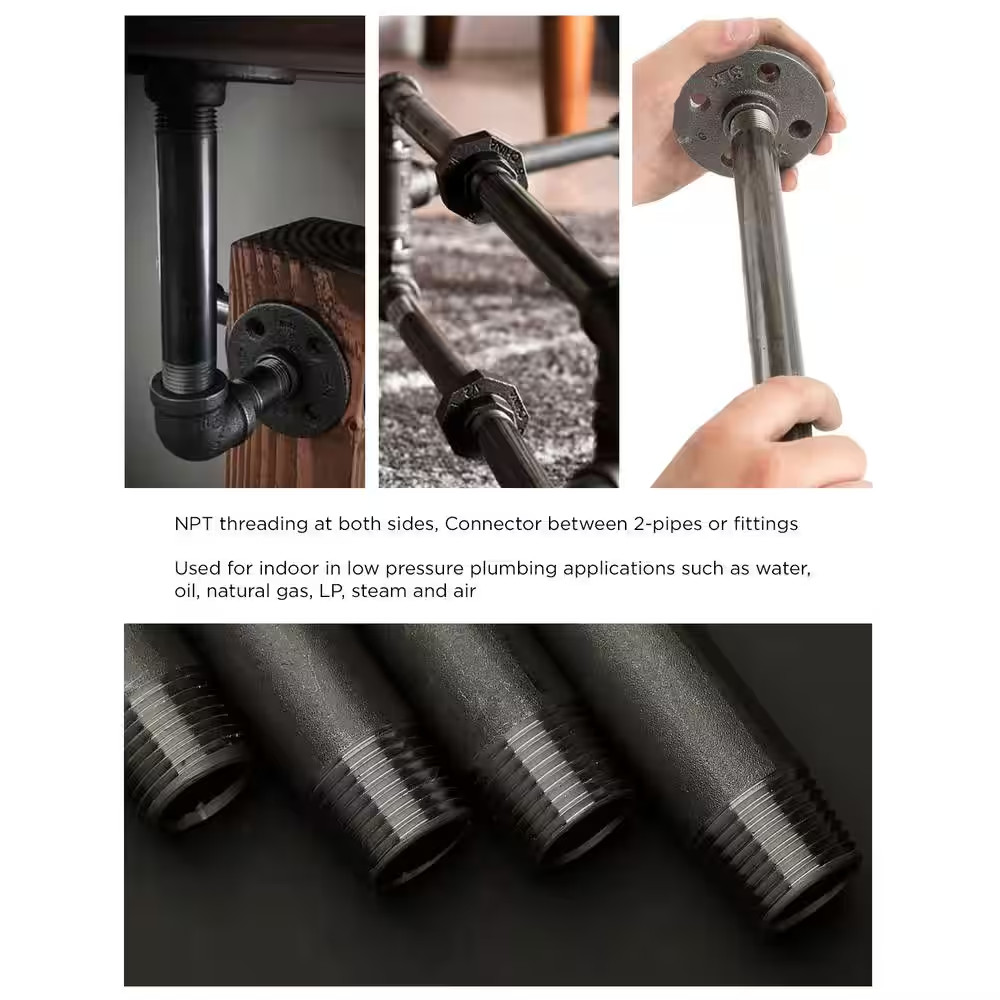 1/2 In. X 30 In. Black Steel Pipe