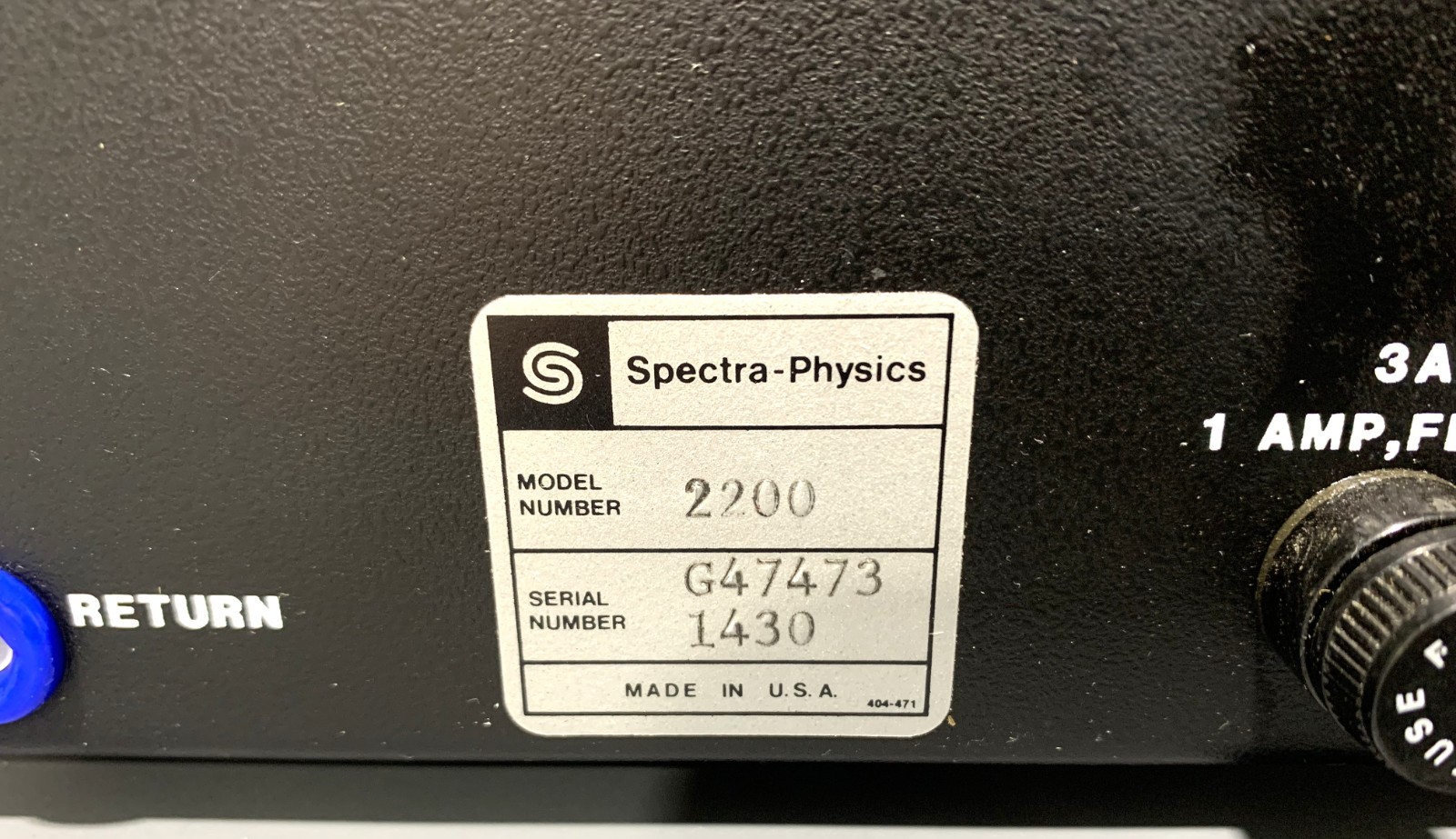 Spectra Physics Model 2200/2200A Laser Cavity Power Tested Read