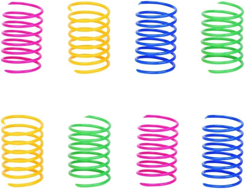 Cat Spring Toy (60 Pack), Cat Kittens Toys Plastic Coil Spiral Springs for Swatt