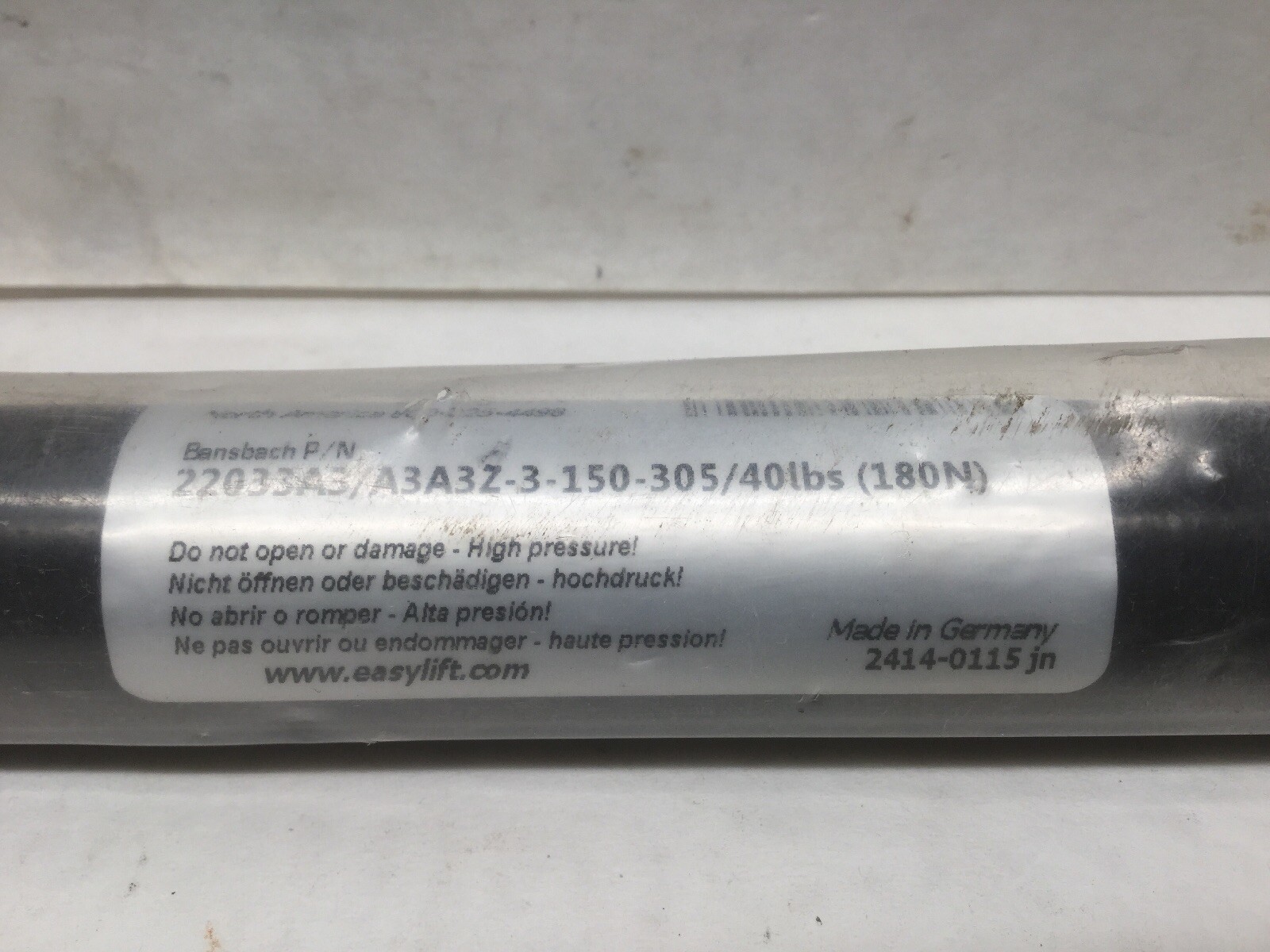 BANSBACH EASYLIFT 22033A3 Gas Spring, Traction, Steel, Force 40