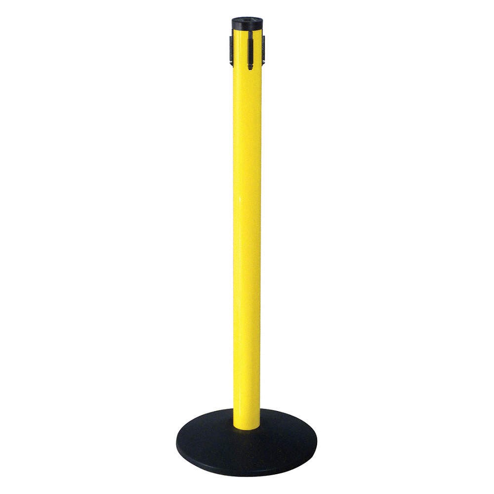 RETRACTA-BELT 301YA-RCV Receiver Post,40 In H,Yellow Aluminum 20YU59