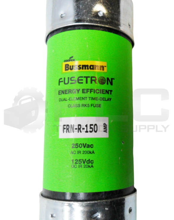 NEW BUSSMANN FRN-R-150 ENERGY EFFICIENT FUSE 150A 250VAC 125VDC