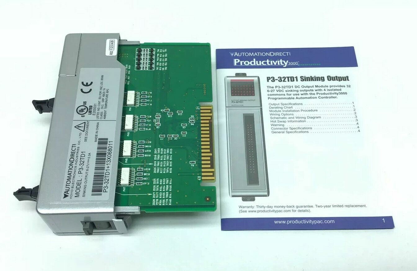 NEW AUTOMATION DIRECT P3-32TD1 SINKING OUTPUT 6-27 VDC *SEALED* PRODUCTIVITY3000