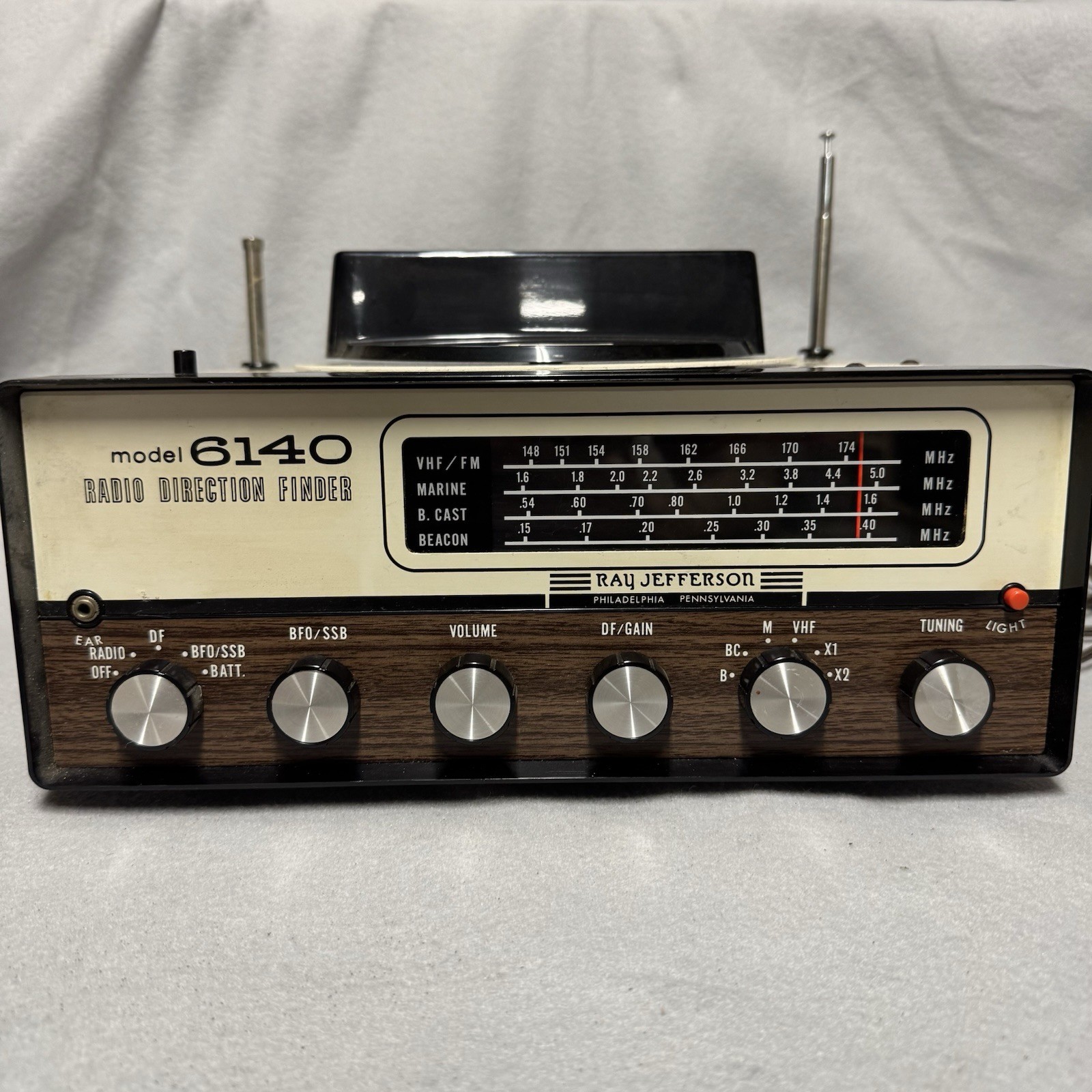 Ray Jefferson 6140 Radio Direction Finder RDF Marine VHF/FM Tested Working USA