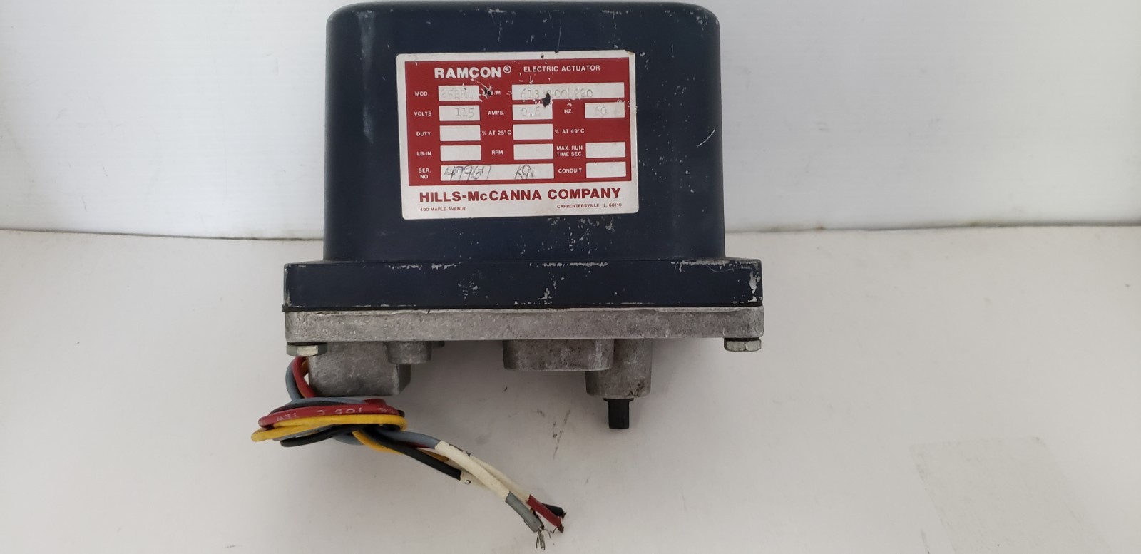 HILLS-McCANNA 25BR4 RAMCON ELECTRIC ACTUATOR, 115V, 0.6A, 60Hz