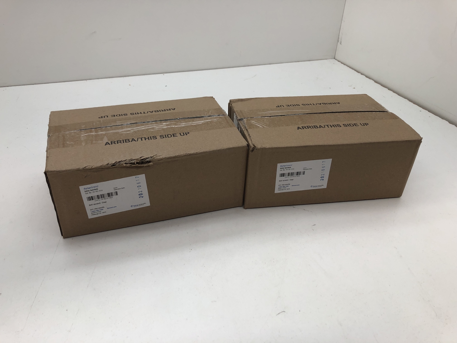 (QTY.2) FISHER BRAND 19-181-514 SAFETY SPECTACLE EXP:06/17/2021 12 PACK