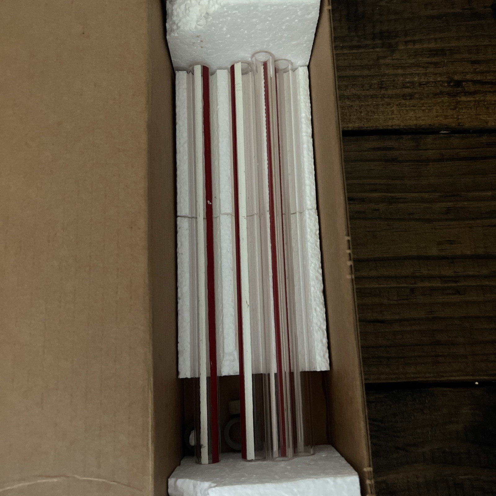 Box of 4 5/8″ x 10″ Redline HP Tubular Gauge Glass