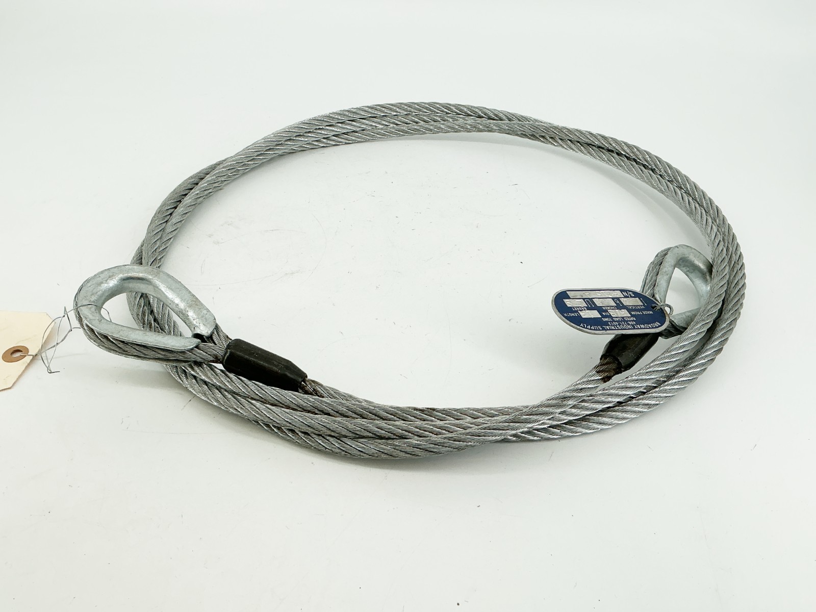 New Broadway Industrial Supply Stretch Cable With Wedge Eyelets 3/8″DIA 13′ Leng