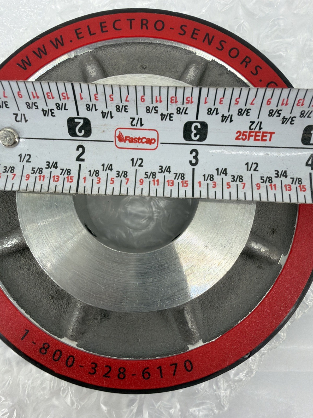 Electro-Sensors 700-211125 Magnet Wheel, 1-1/8in Bore, 199SM, 60PP, Aluminum Hub