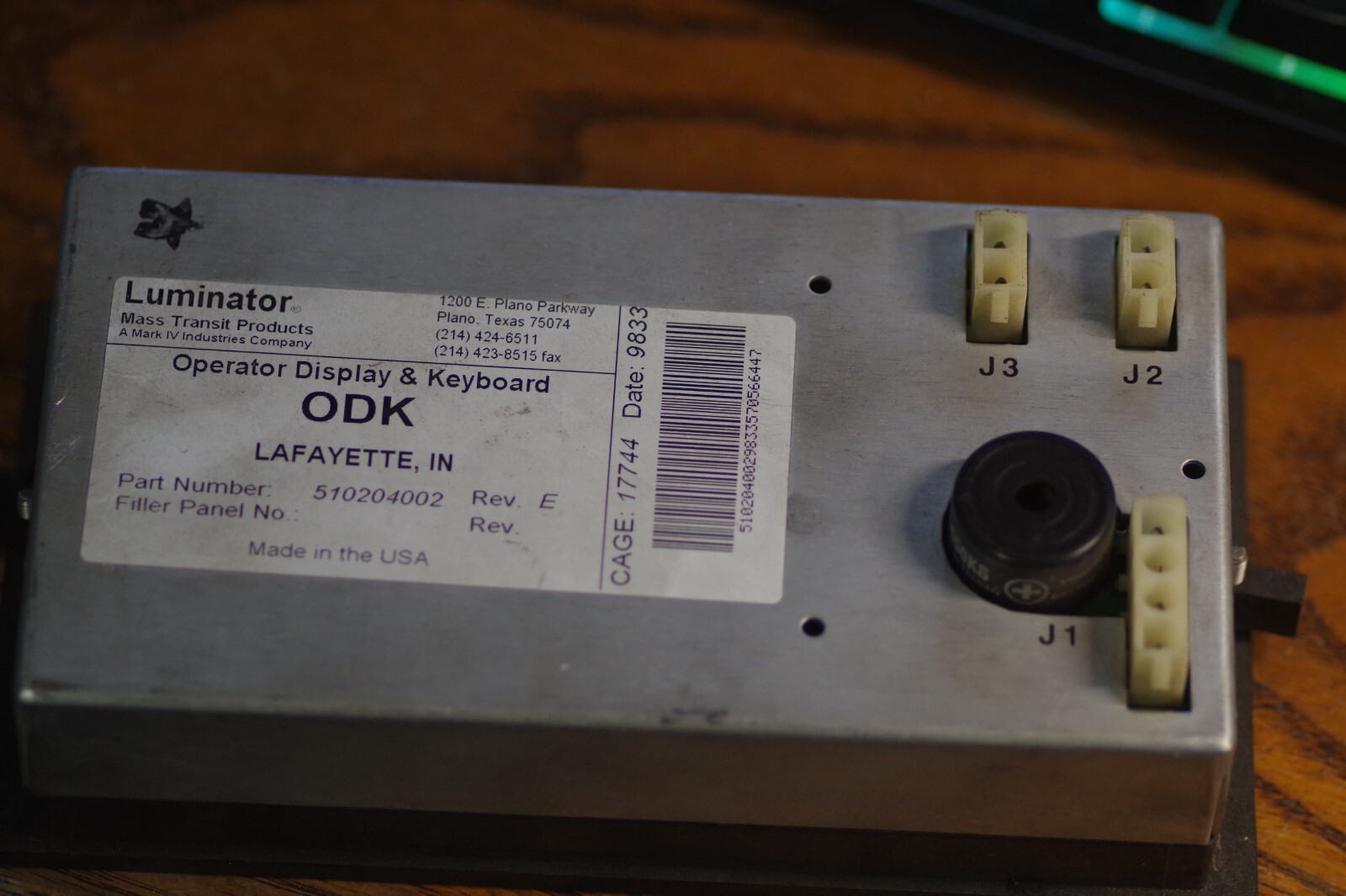 Luminator Operator Display & Keyboard, Excellent condition