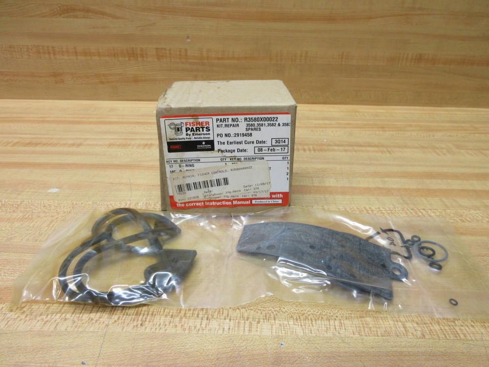 Fisher R3580X00022 Emerson Repair Kit (Pack of 3)