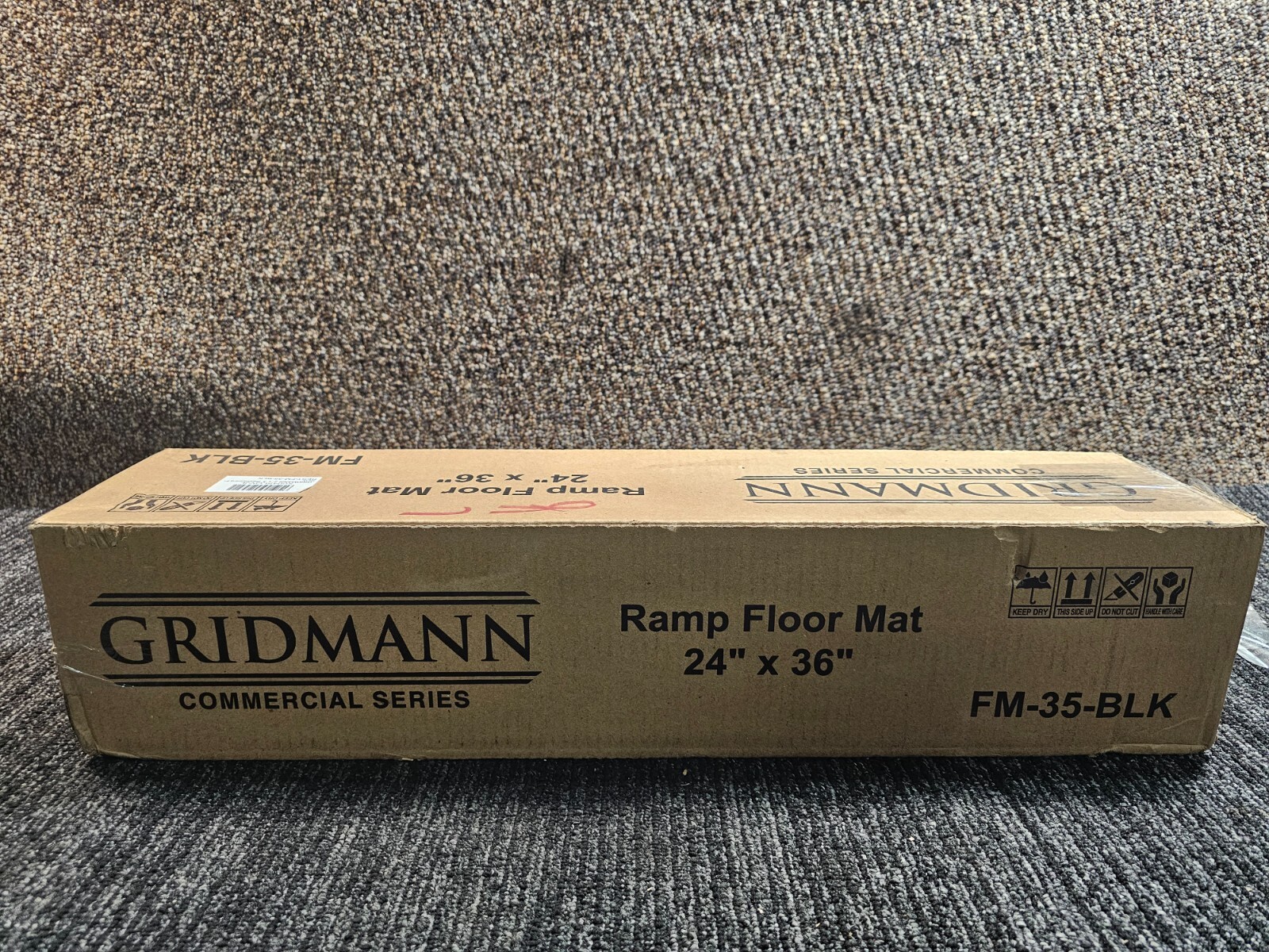 GRIDMANN Rubber Floor Mat, 24″ x 36″ Anti-Fatigue Drainage Mat REST-FM-35-BLK
