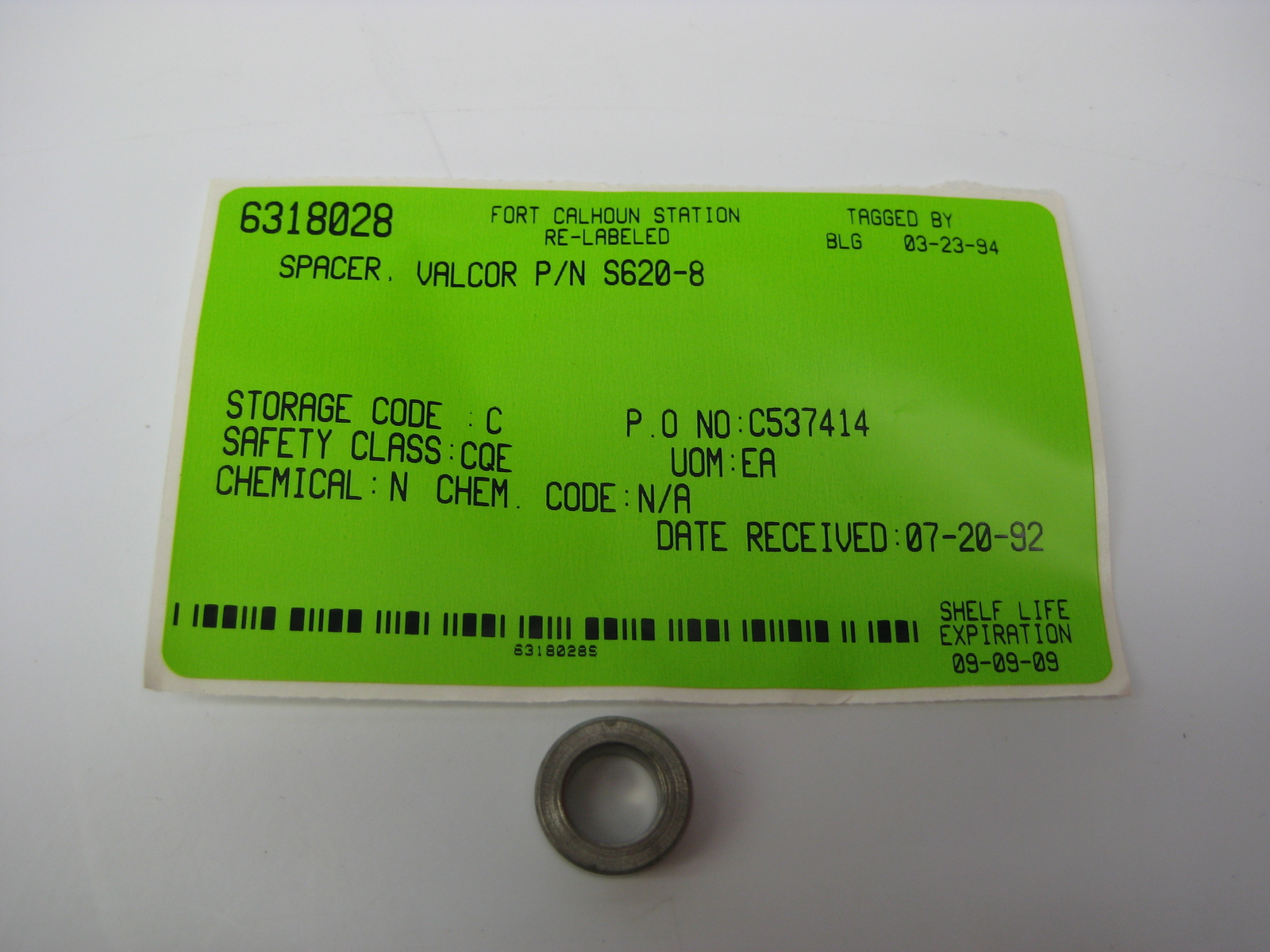 VALCOR S620-8 SPACER LOT OF 3 NSNP