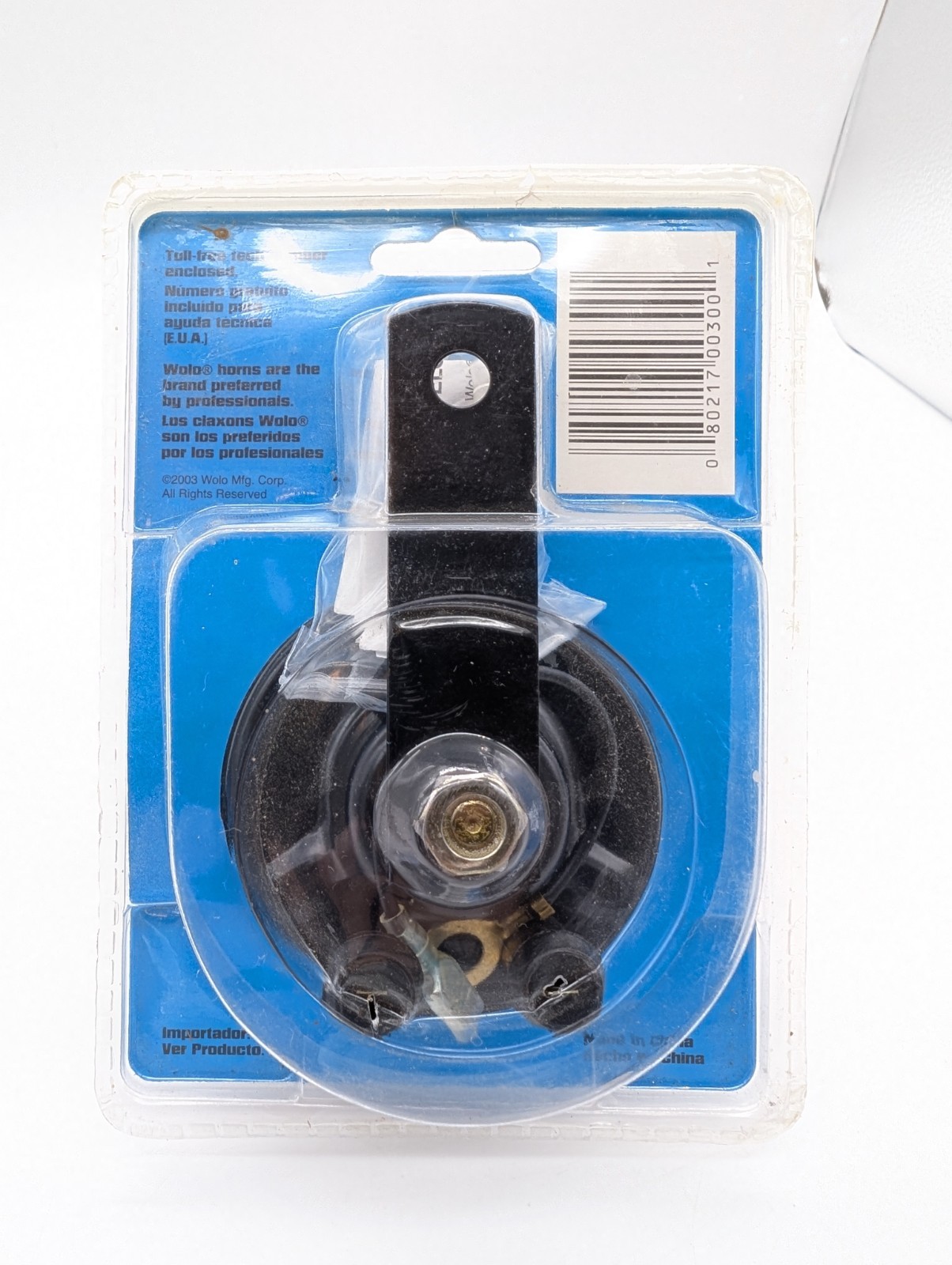 New WOLO 300-2T Disc Horn Low Tone 12-Volt 115 Decibels Universal Black NIB