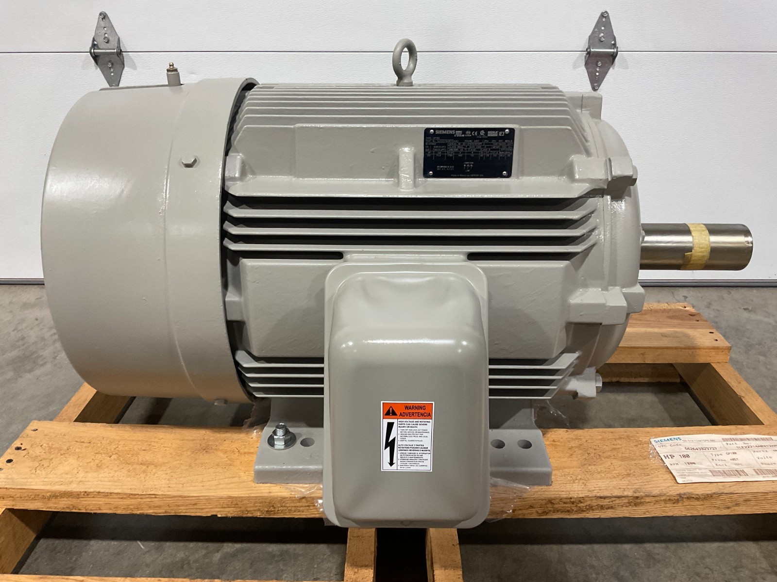 Siemens GP100 1LE22214AB212AA3 100HP, 1780RPM, FRAME 405T NEW