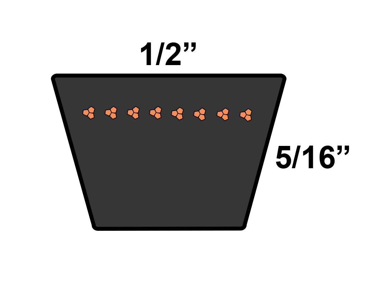 D D DURA-Prime A137 V-Belt 1/2 x 139in Vbelt