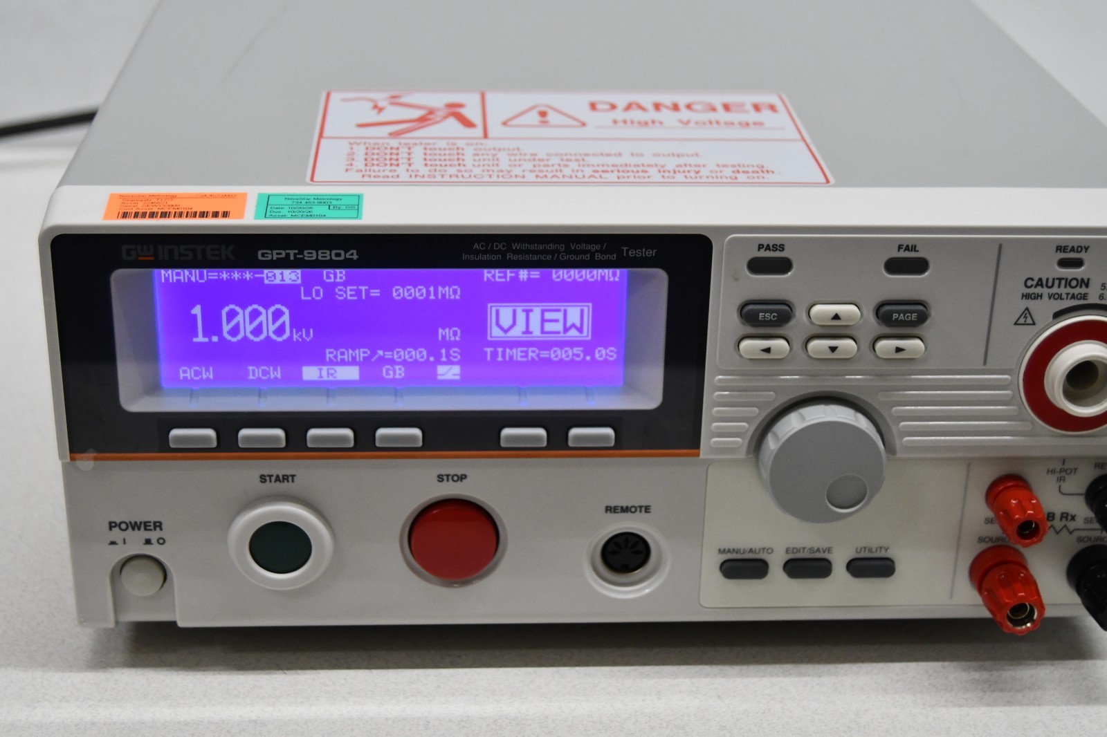 ^ GW Instek GPT-9804 Electrical Safety Analyzer / Tester #X8094