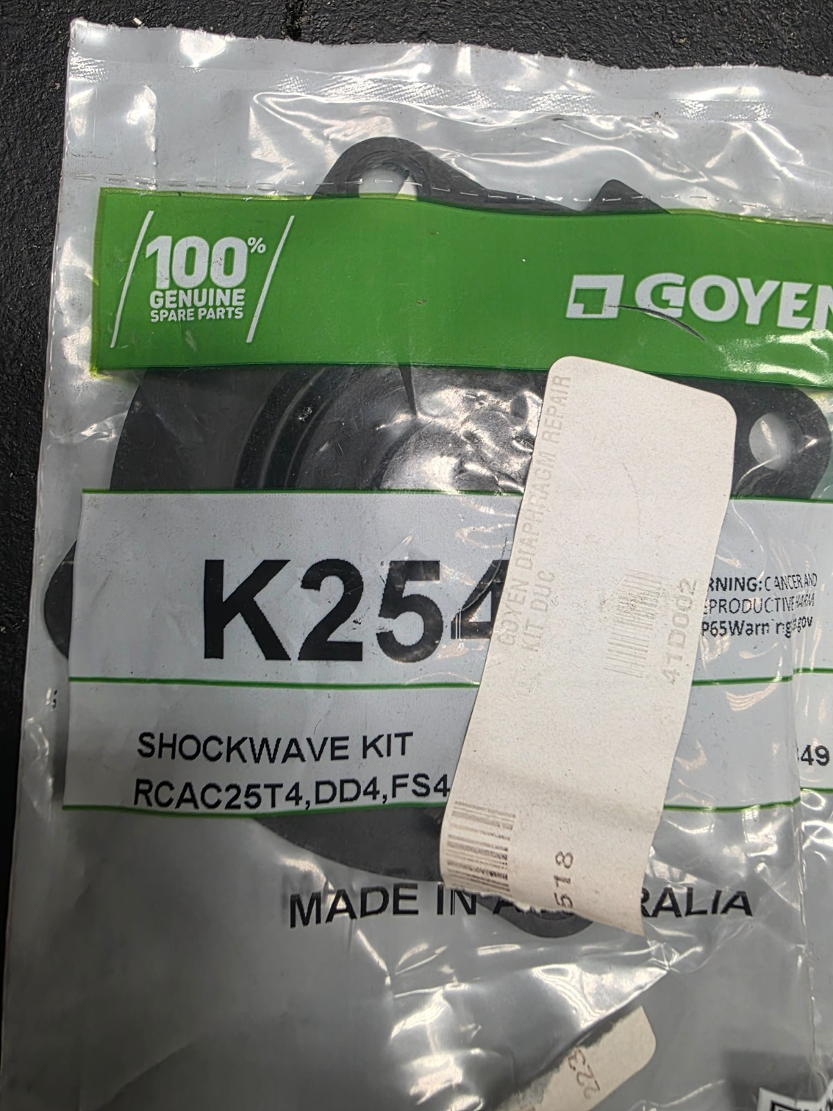 Goyen K2546 Shockwave Kit RCA2514 DD4 FS4 Diaphragm Repair Kit