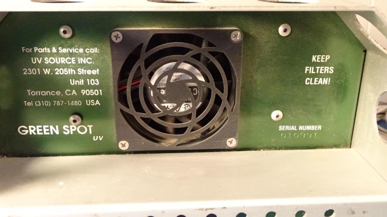 American Ultraviolet Green Spot UV Spot Curing System (AS IS)