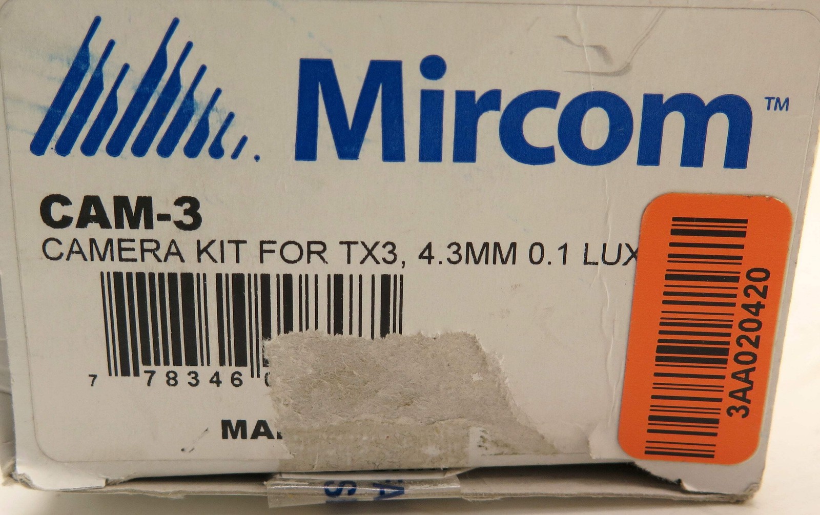 Mircom CAM-3 Camera Kit For TX3 4.3mm