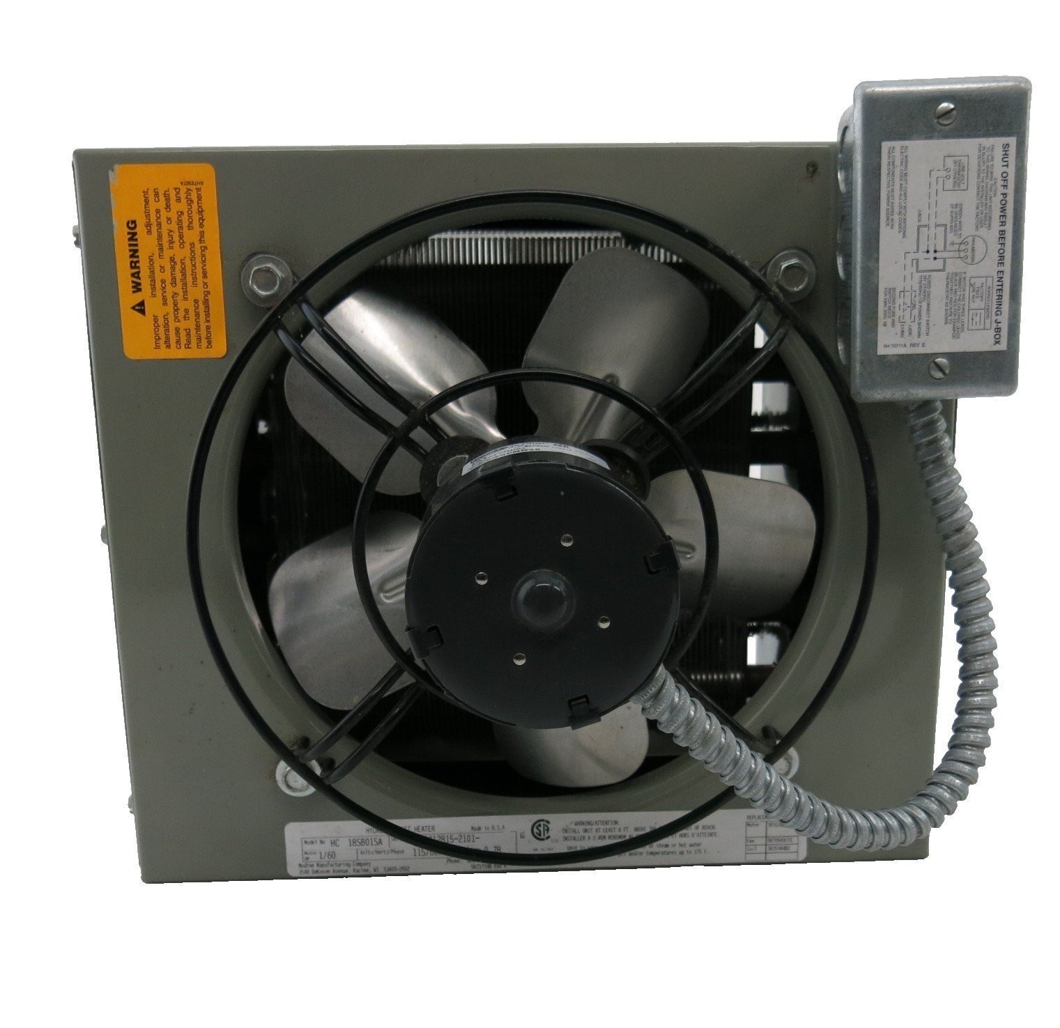 Modine HC18SB01SA HC18 Horizontal Steam Hydronic Unit Heater – 15,900 BTU