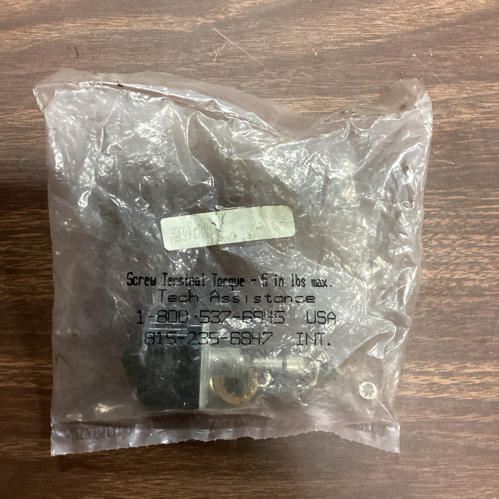 Honeywell MS27408-5L MICRO SWITCH Toggle Switches: TL Series Double Pole