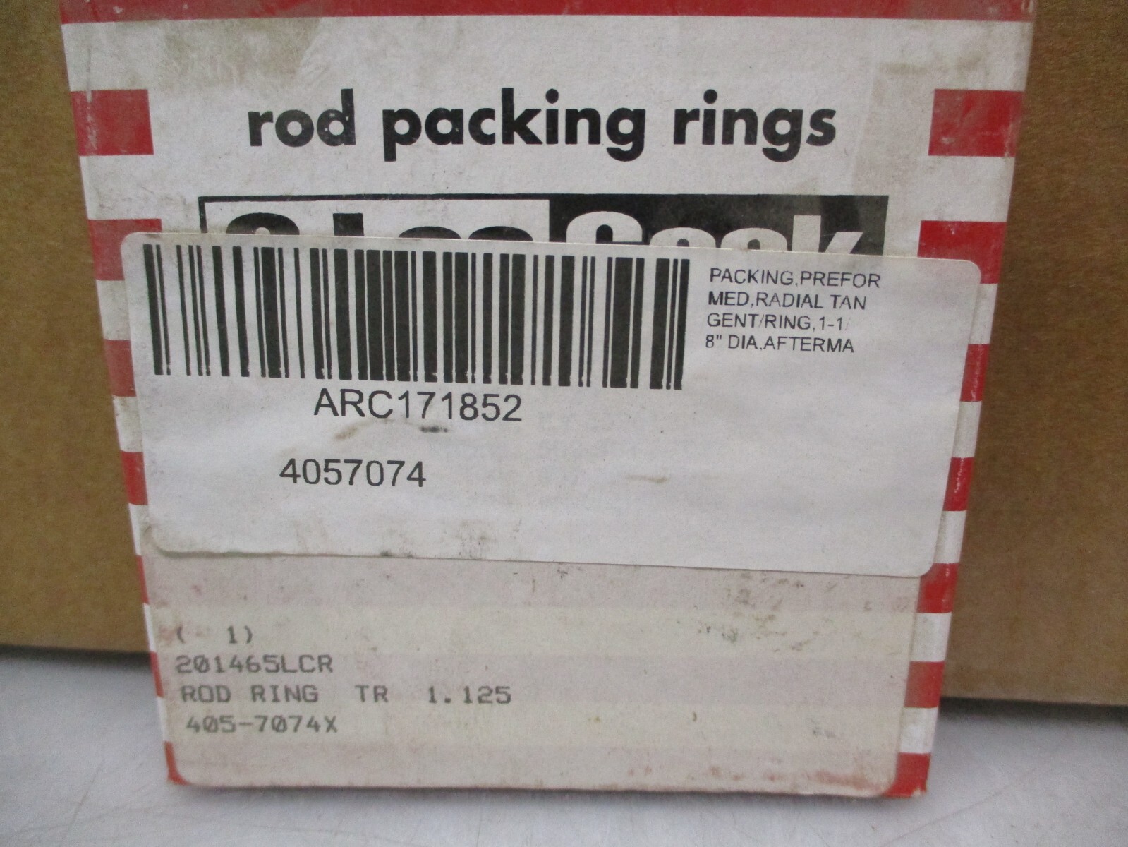 C. LEE COOK ROD PACKING RING TR 1.125 PART # 201 465LCR , 405-7074X