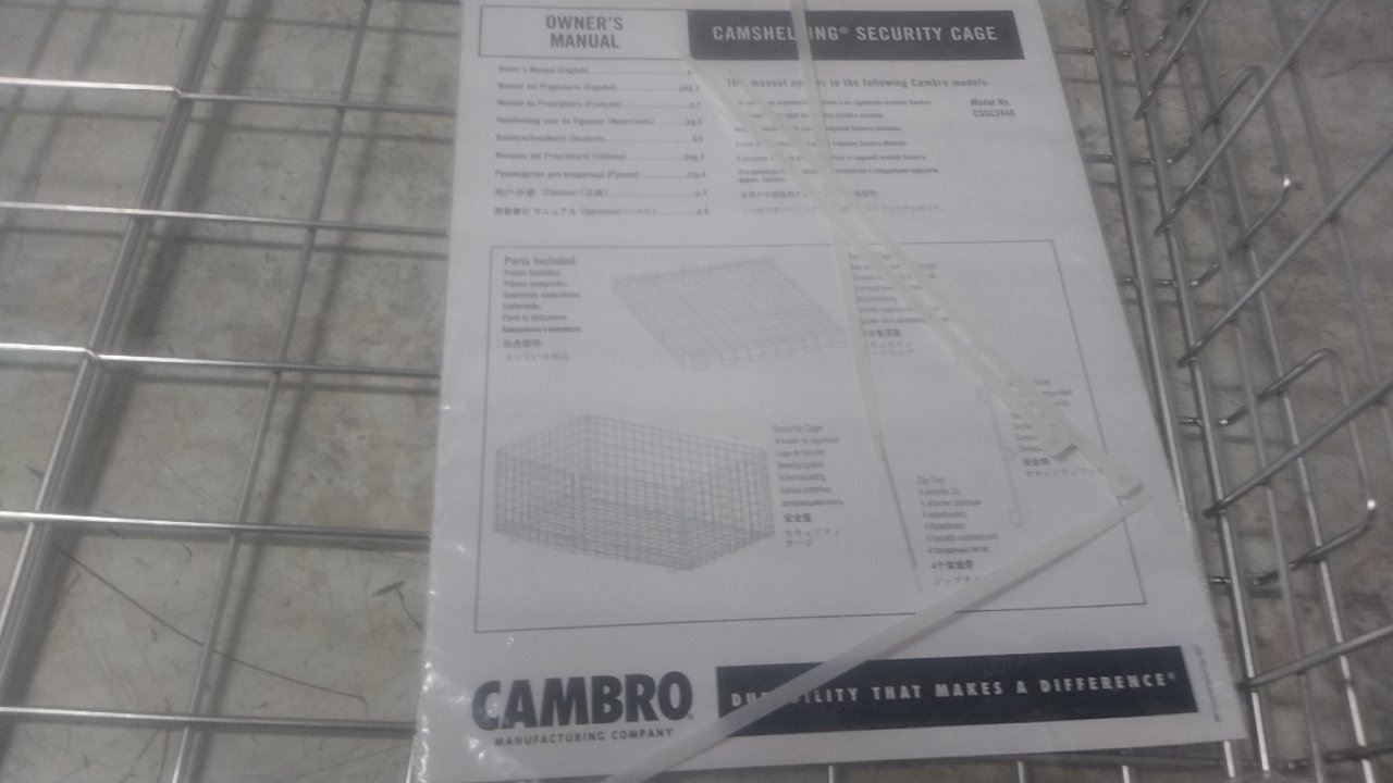 Cambro CSSC244818000 42-1/2 In Overall Width 25-1/4 In Depth Security Cage