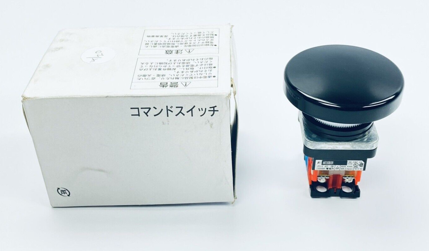 UNUSED FUJI ELECTRIC AR30B0R-11B PUSH BUTON MUSHROOM COMMAND SWITCH 250V