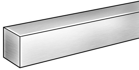 Zoro Select 4Ytt5 Blank Stock,Sq,304Ss,1/4 Tx1/4 In W,6 Ft