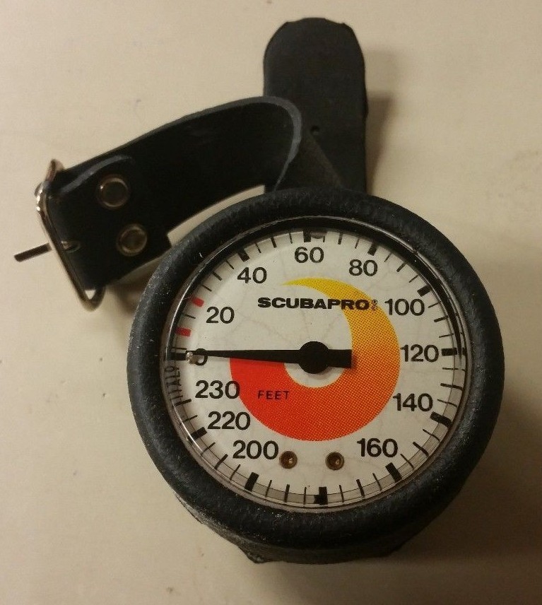 SCUBAPRO 230′ SCUBA DIVING DEPTH GAUGE 4220-01-232-7767 28-061-000