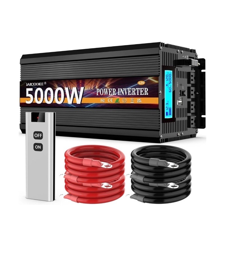 5000 Watt Power Inverter 12V DC to 110V 120V Converter for Family RV Off Grid…