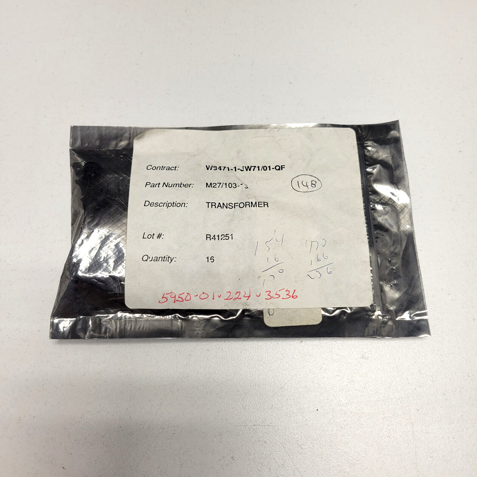 5950-01-104-4455 Audio Frequency Transformer M27/103-13 5950011044455
