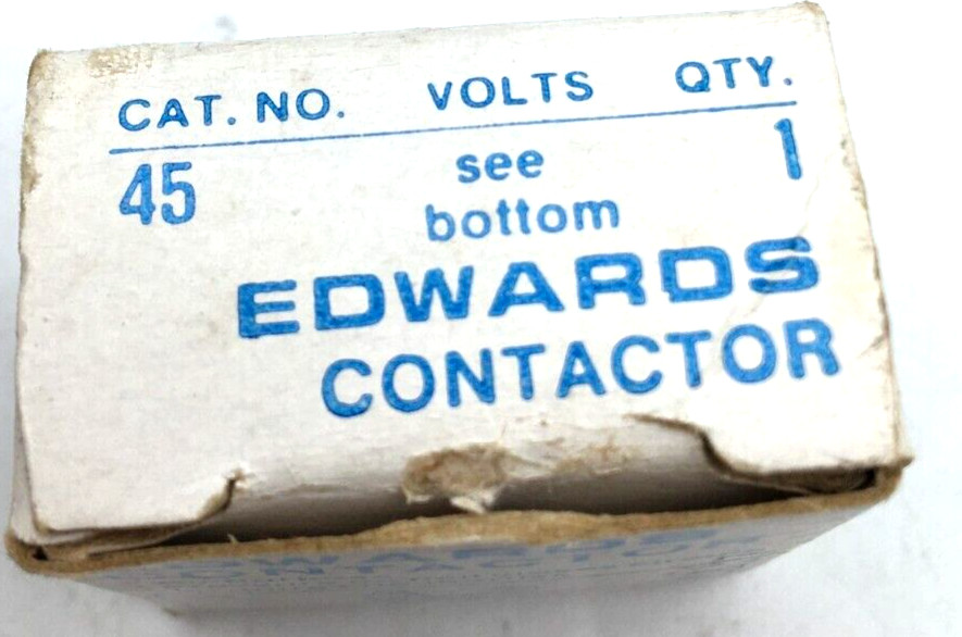 Edwards Lot of 4 Rolling Ball Contactor, Push to Close Cat 45, NIB