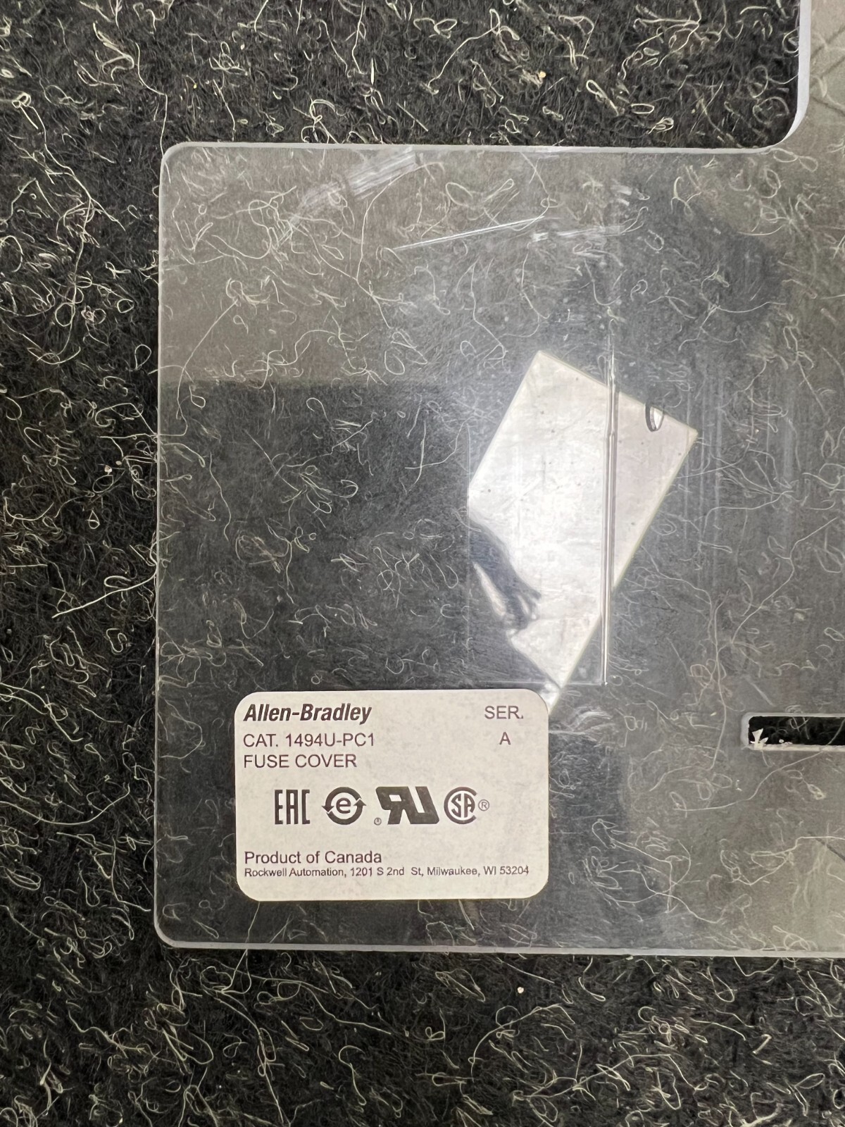 Allen Bradley 1494U-PC1 Series A Disconnect Switch Fuse Protective Cover-NEW