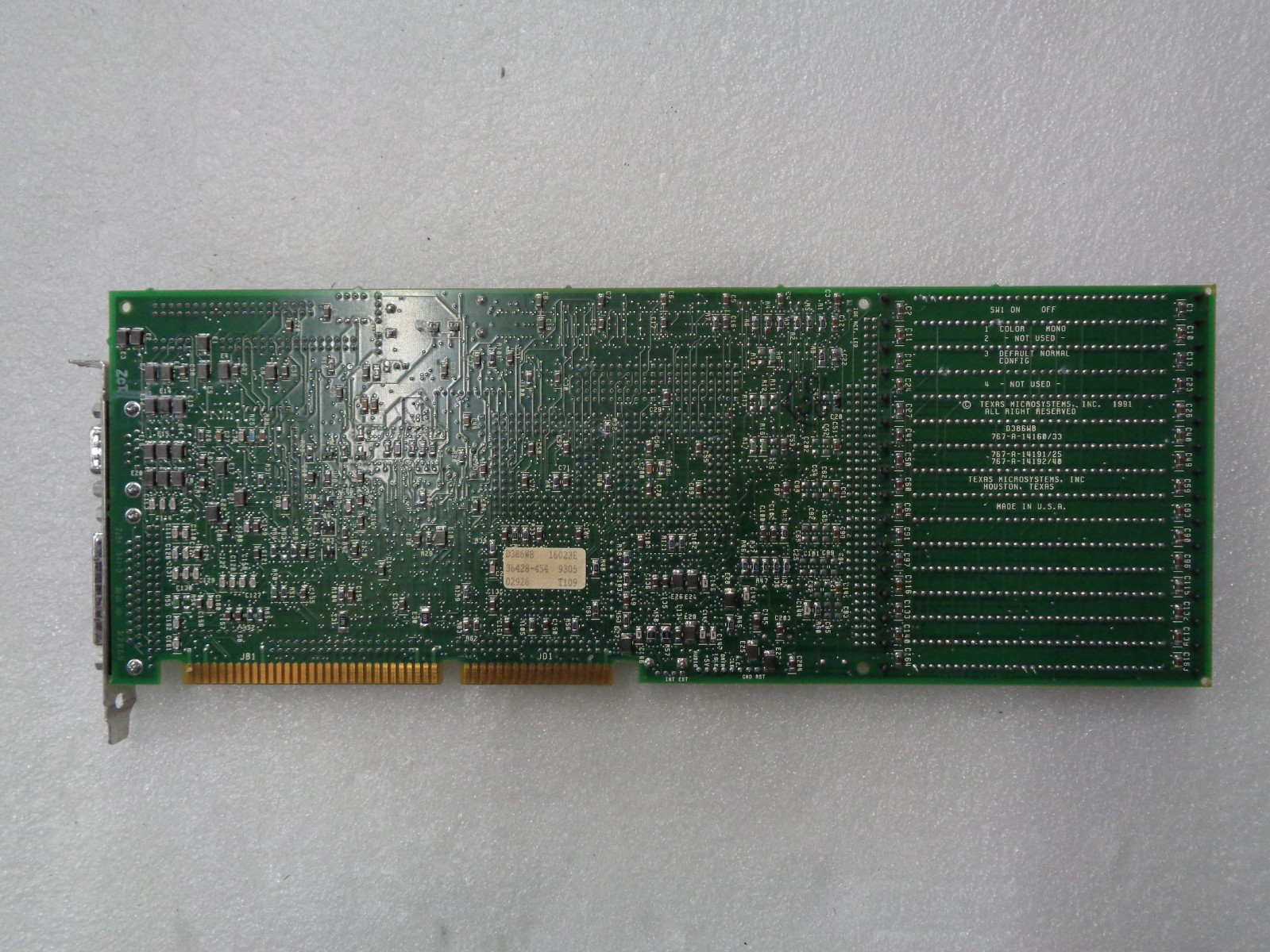 Texas Microsystems D386WB SBC, 767-A-14160/33, 767-14191/25, 767-14192/40