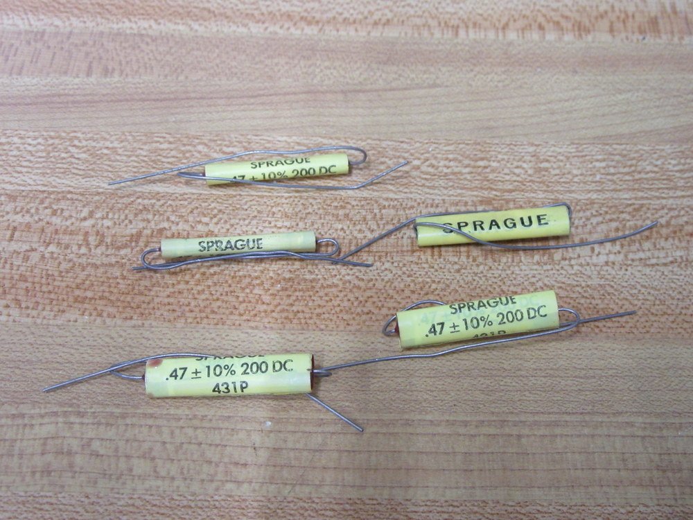 Sprague 431P-200VDC Capacitor 431P200VDC 200DC .47 ± 10% (Pack of 5)