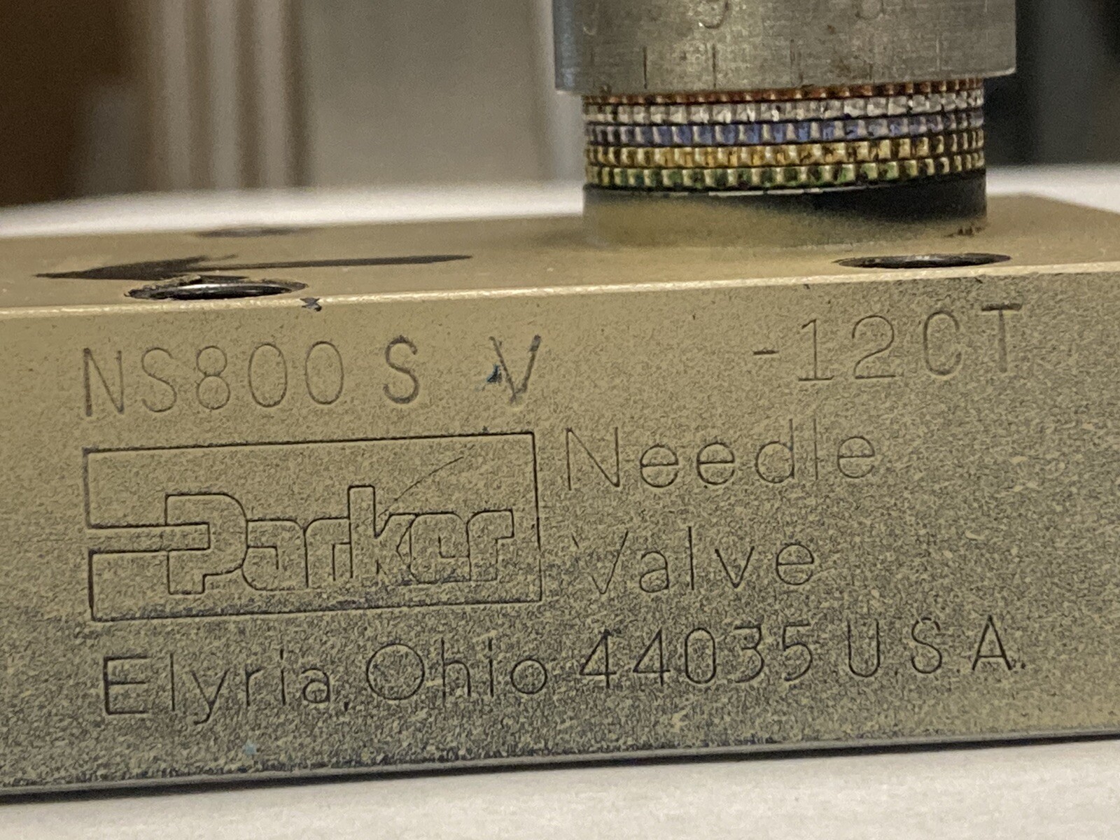 Parker,NS800S-V,Flow Control Needle Valve