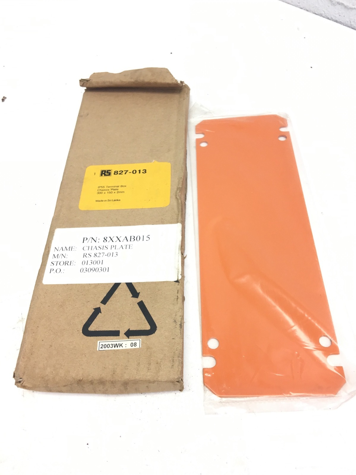NEW IN BOX RS PRO 827-013 Mild Steel Chassis Plate, 270x90x2mm, FAST SHIP, B283