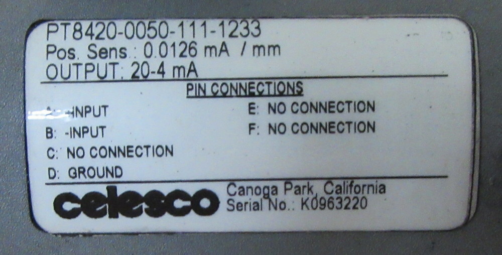 Celesco PT842000501111233 Transducer