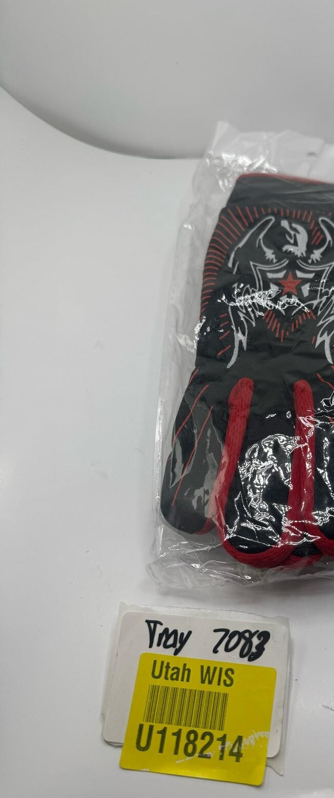 (2 PAIRS) Sports Cycling Bike Gloves Padded Full Finger Black/Red
