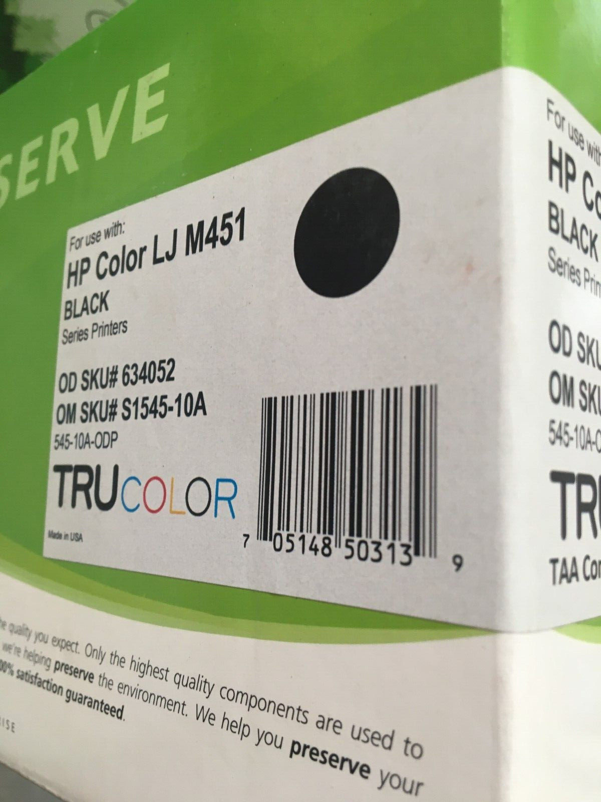 IPW Lot of 2 HP Toner Cartridge Preserve HP M451 Black New