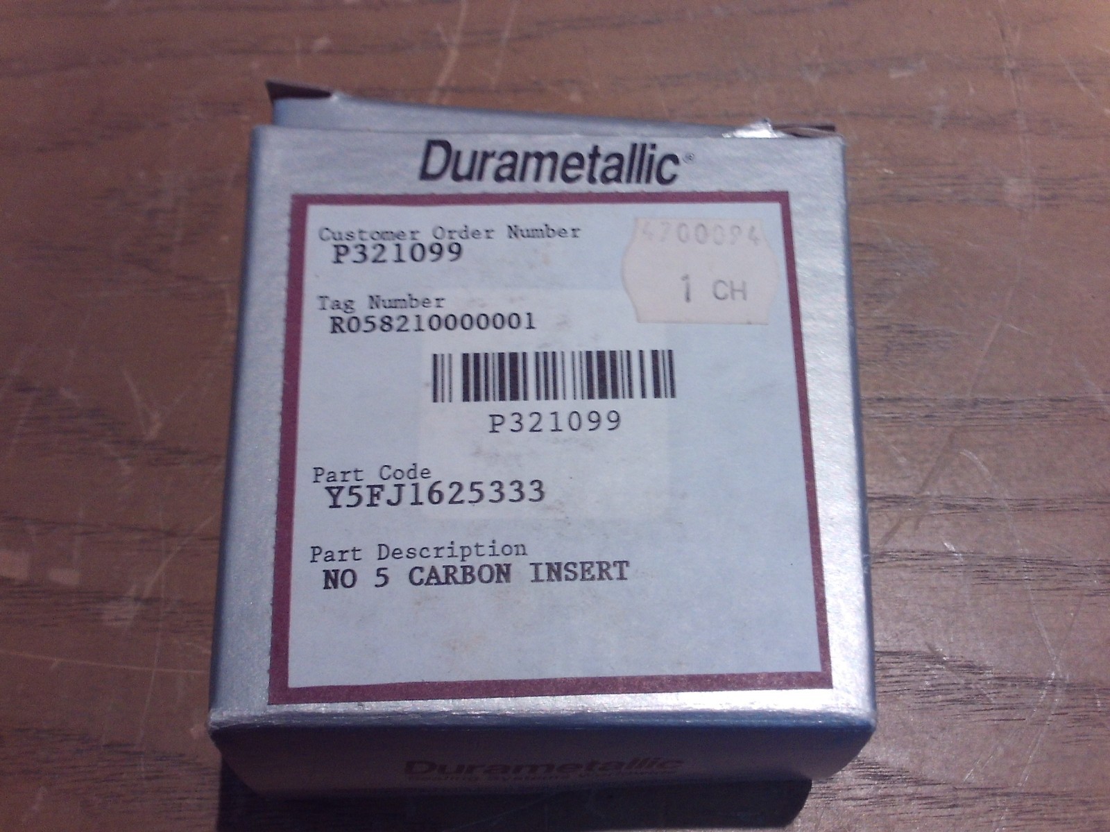 Durametallic P321099 No. 5 Carbon Insert #1J-1231-E2