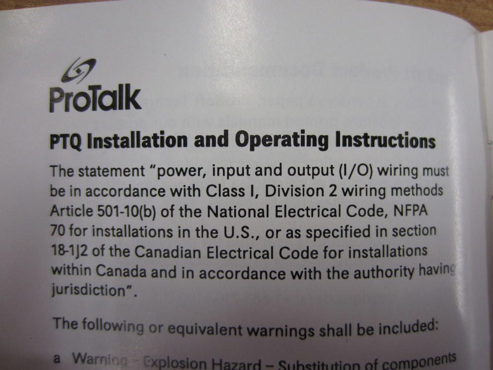 Prosoft PTQ Install/Operation Instructions