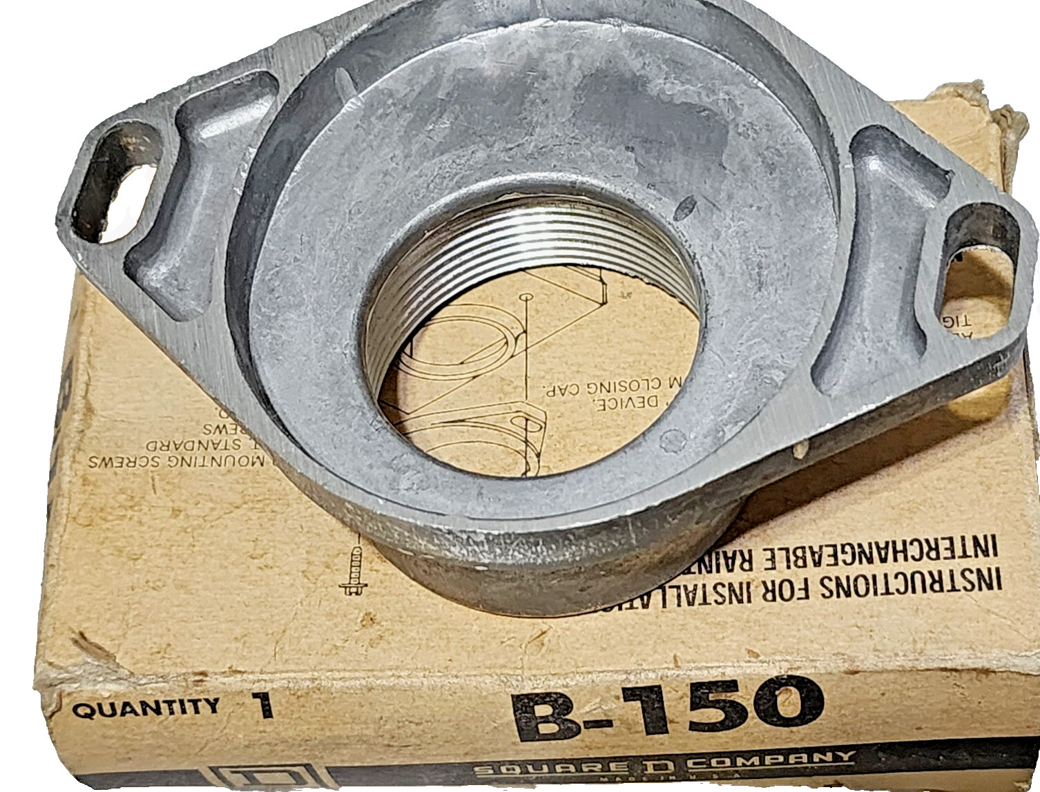 OEM Square D B-150, B150 Interchangeable Raintight Hub 1-1/2”
