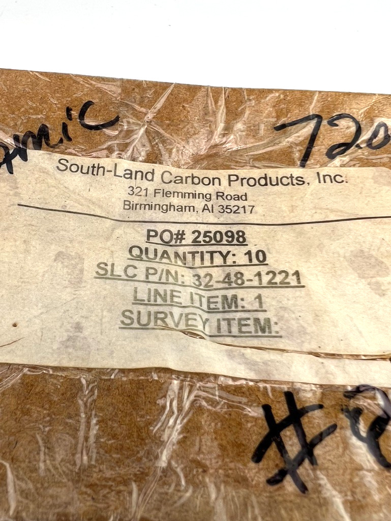 South-Land Carbon 32-48-1221 Brush, Carbon, 32481221 (1 x 1.5 x 3.25″) — QTY 10