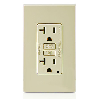 Leviton GFNT2-I 20 Amp 125 Volt Receptacle/Outlet 20 Amp Feed-Through Self…