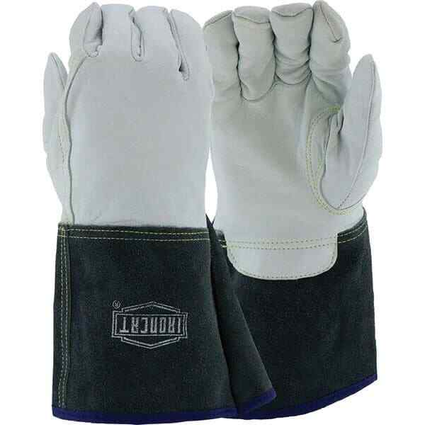PIP 6144/XL Welding Gloves: Leather, TIG Welding Application Light Gray