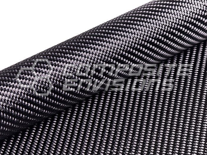 Carbon Fiber Fabric 2×2 Twill 12k 50″/127cm 19.7oz/668gsm – 1 Yard Roll